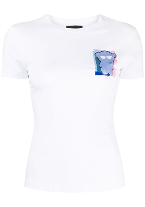 Emporio Armani graphic-print cotton T-shirt - White