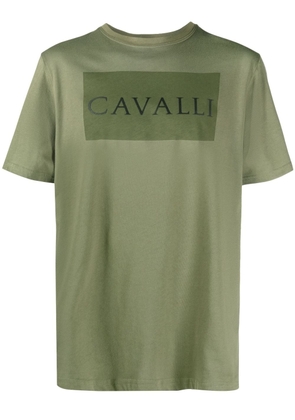 Roberto Cavalli logo-print crew-neck T-shirt - Green