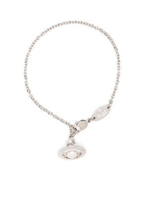 Vivienne Westwood Orb-pendant pearl bracelet - Silver