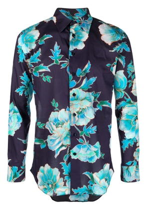 ETRO floral-print cotton shirt - Blue