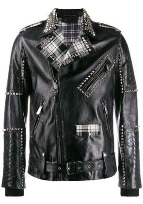 Philipp Plein studded biker jacket - Black