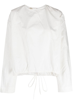 Lauren Manoogian drawstring-fastening hem blouse - White