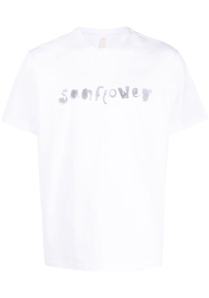 Sunflower logo-print organic cotton T-shirt - White