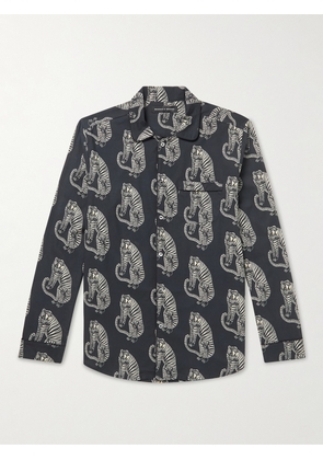 Desmond & Dempsey - Printed Cotton Pyjama Shirt - Men - Black - S
