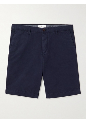 Mr P. - Straight-Leg Garment-Dyed Cotton-Twill Bermuda Shorts - Men - Blue - 28