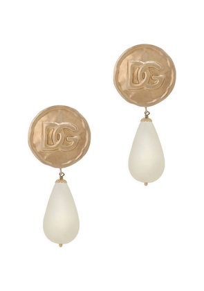Dolce & Gabbana Dg Millennials Logo Drop Earrings