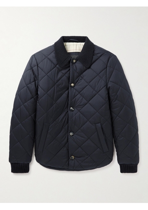 Loro Piana Kids - Stuart Cashmere-Trimmed Quilted Shell Jacket - Men - Blue - Age 4