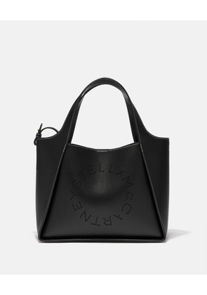 Stella McCartney - Logo Grainy Alter Mat Crossbody Bag, Woman, Black