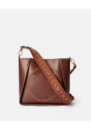 Stella McCartney - Logo Shoulder Bag, Woman, Cognac