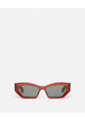 Stella McCartney - Logo Cat-Eye Sunglasses, Woman, Shiny Red