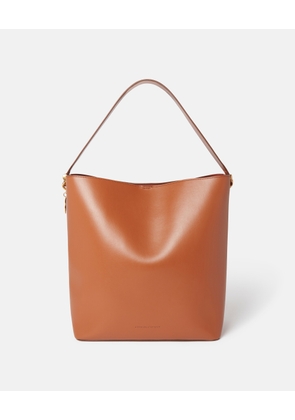 Stella McCartney - Frayme Whipstitch Tote Bag, Woman, Tan brown