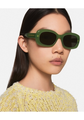 Stella McCartney - Chunky Oval Sunglasses, Woman, Translucent Green