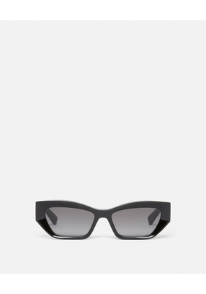 Stella McCartney - Logo Cat-Eye Sunglasses, Woman, Shiny Black