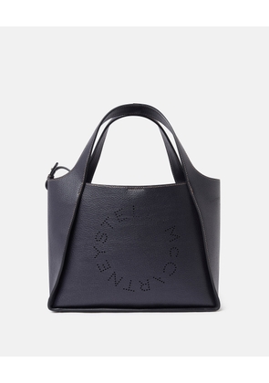 Stella McCartney - Logo Grainy Alter Mat Crossbody Bag, Woman, Indigo Moon