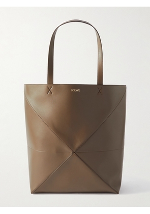 LOEWE - Paula’s Ibiza Puzzle Large Panelled Leather Tote Bag - Men - Brown