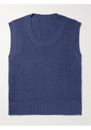 Stòffa - Ribbed Cashmere Sweater Vest - Men - Blue - IT 46