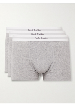 Paul Smith - Three-Pack Stretch Organic Cotton Boxer Briefs - Men - Gray - S