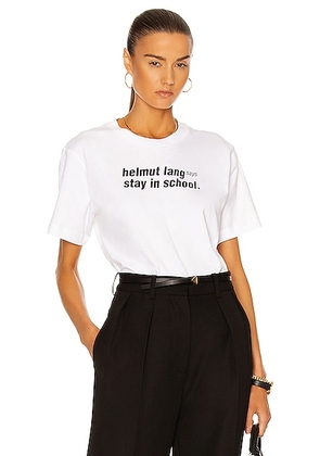 Helmut Lang School Tee in Chalk White - White. Size L (also in ).