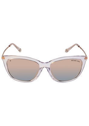 Michael Kors Dublin Rose Gold Polarized Cat Eye Ladies Sunglasses MK2150U 3005M5 56