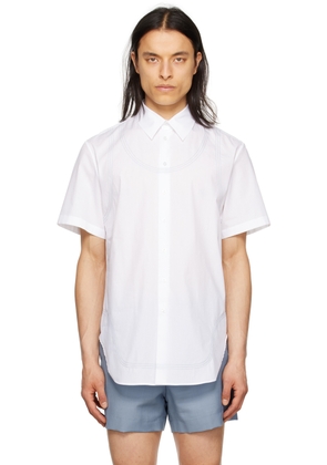 Steven Passaro White Topstitching Shirt