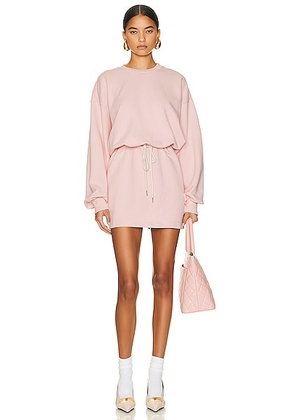 Helsa Organic Sweatshirt Dress in Pink - Pink. Size XS/S (also in ).