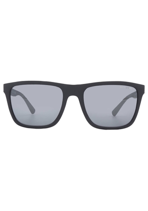 Armani Exchange Mirrored Black Square Mens Sunglasses AX4080S 80786G 57