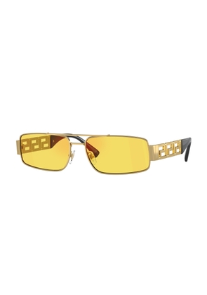 Versace Yellow Mirror Rectangular Mens Sunglasses VE2257 1002C9 60