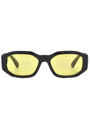 Versace Yellow Geometric Mens Sunglasses VE4361 GB1/85 53
