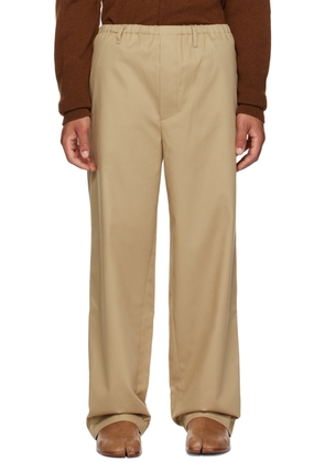 T/SEHNE Beige Relaxed-Fit Trousers