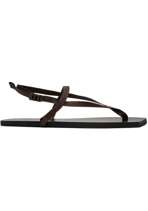 AURALEE Black Foot The Coacher Edition Belted Sandals