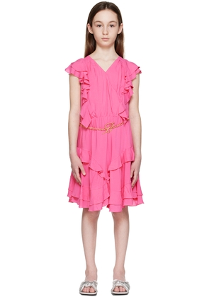 Miss Blumarine Kids Pink Tiered Dress