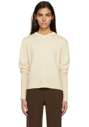Birrot Off-White Cutout Sweater