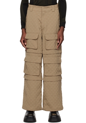 MISBHV Taupe Jordan Barrett Edition Embossed Cargo Pants