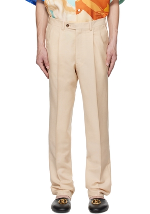 Bally Beige Straight Trousers