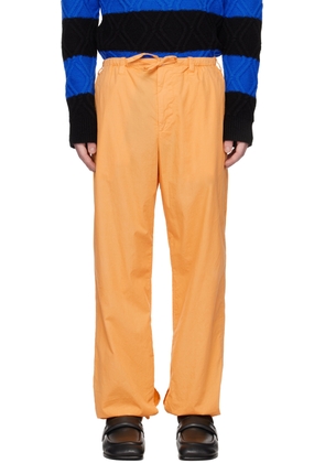 Dries Van Noten Orange Drawstring Trousers
