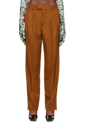 VTMNTS Brown Two-Pleat Trousers