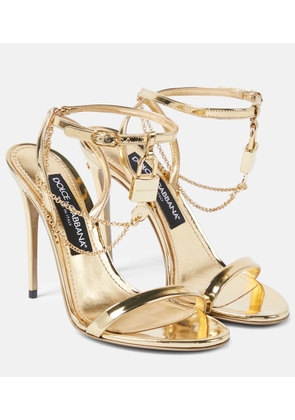 Dolce&Gabbana Keira metallic leather sandals