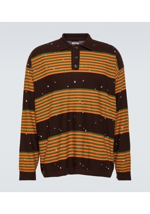 Bode Embellished wool polo sweater