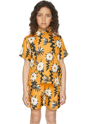 Endless Joy SSENSE Exclusive Kids Yellow Epiphyllum Short Sleeve Shirt