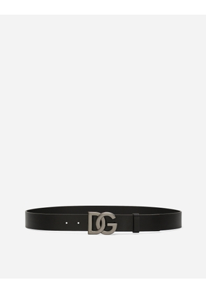 Dolce & Gabbana Leather Belt With Dg Logo - Man Belts Multi-colored Leather 95