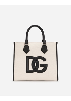 Dolce & Gabbana Canvas Shopper With Calfskin Nappa Details - Man Shoppers Multicolor Onesize