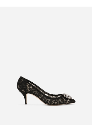 Dolce & Gabbana Lace Rainbow Pumps With Brooch Detailing - Woman Pumps And Slingback Black Lace 34