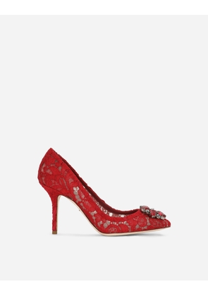 Dolce & Gabbana Lace Rainbow Pumps With Brooch Detailing - Woman Pumps And Slingback Red Lace 36