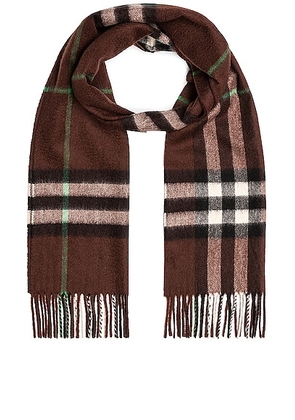 Burberry Giant Check Scarf in Brown - Brown. Size all.