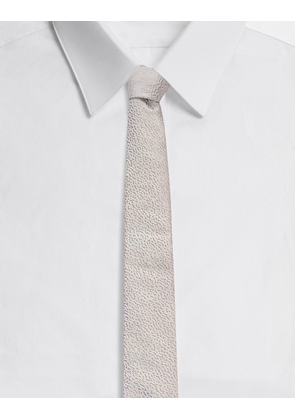 Dolce & Gabbana 6 Cm Tie-design Silk Jacquard Blade Tie - Man Ties And Pocket Squares White Onesize