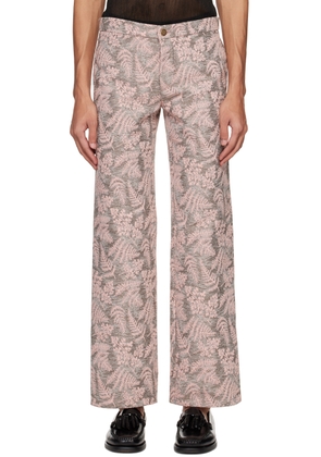 TSAU Pink Embroidered Trousers
