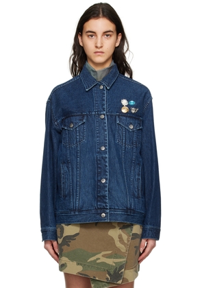 Song for the Mute SSENSE Exclusive Blue Oversized Denim Jacket