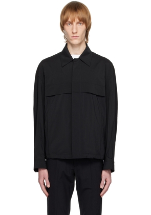 Solid Homme Black Button-Down Jacket