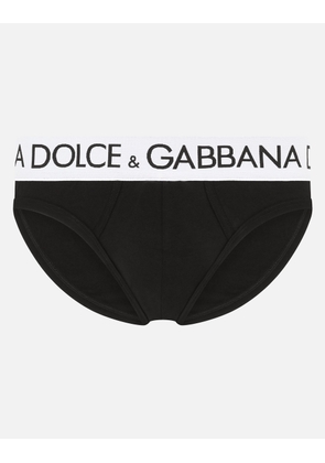 Dolce & Gabbana Mid-rise Briefs In Two-way Stretch Cotton - Man Underwear And Loungewear Black Cotton 3
