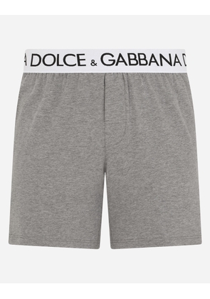 Dolce & Gabbana Two-way Stretch Cotton Boxer Shorts - Man Underwear And Loungewear Gray Cotton 3